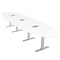 Skutchi Designs 45 in W, 165.75 in L, 29 in H, Engineered Wood Top, White HAR-OVL-45X166-T-ELEC-XD09 - alternate 1